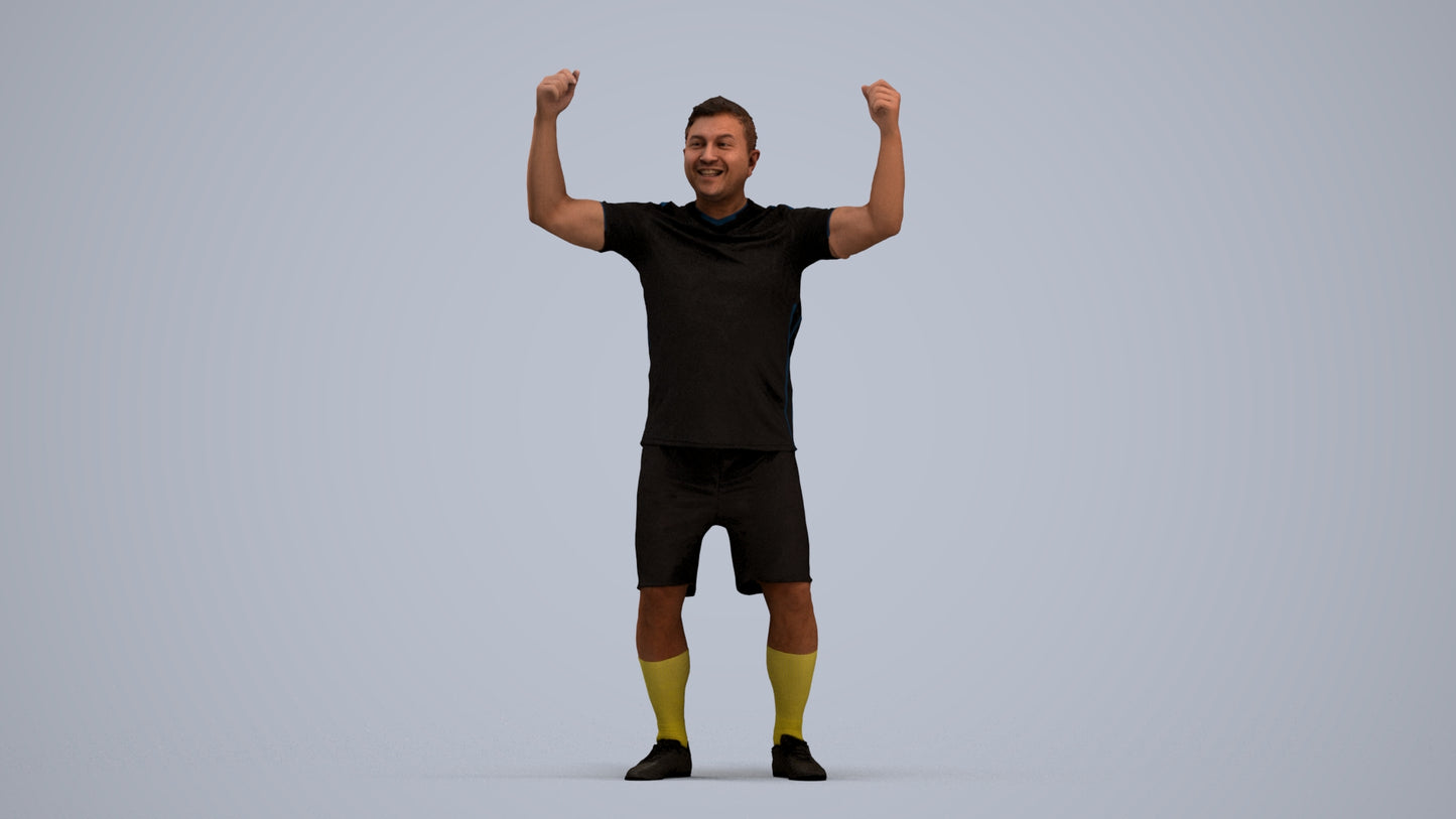 realistic 3D man sport, scanned archviz people for Blender and 3ds Max, standing pose render