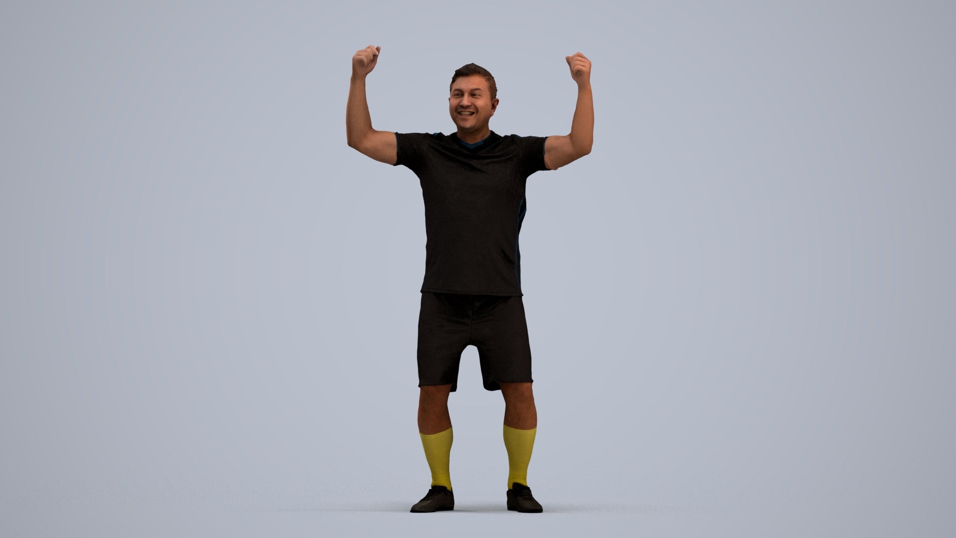 realistic 3D man sport, scanned archviz people for Blender and 3ds Max, standing pose render