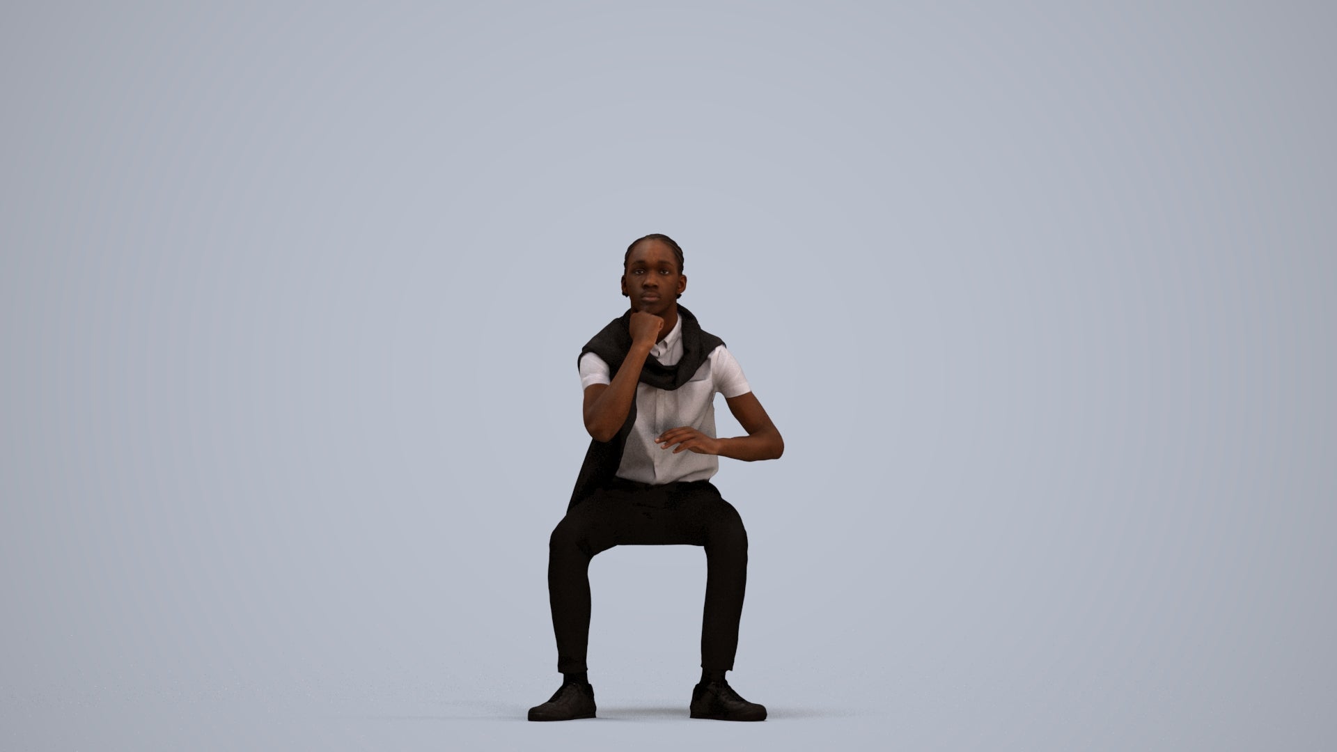 realistic 3D boy casual kids, scanned archviz people for Blender and 3ds Max, standing pose render