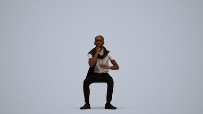 realistic 3D boy casual kids, scanned archviz people for Blender and 3ds Max, standing pose render