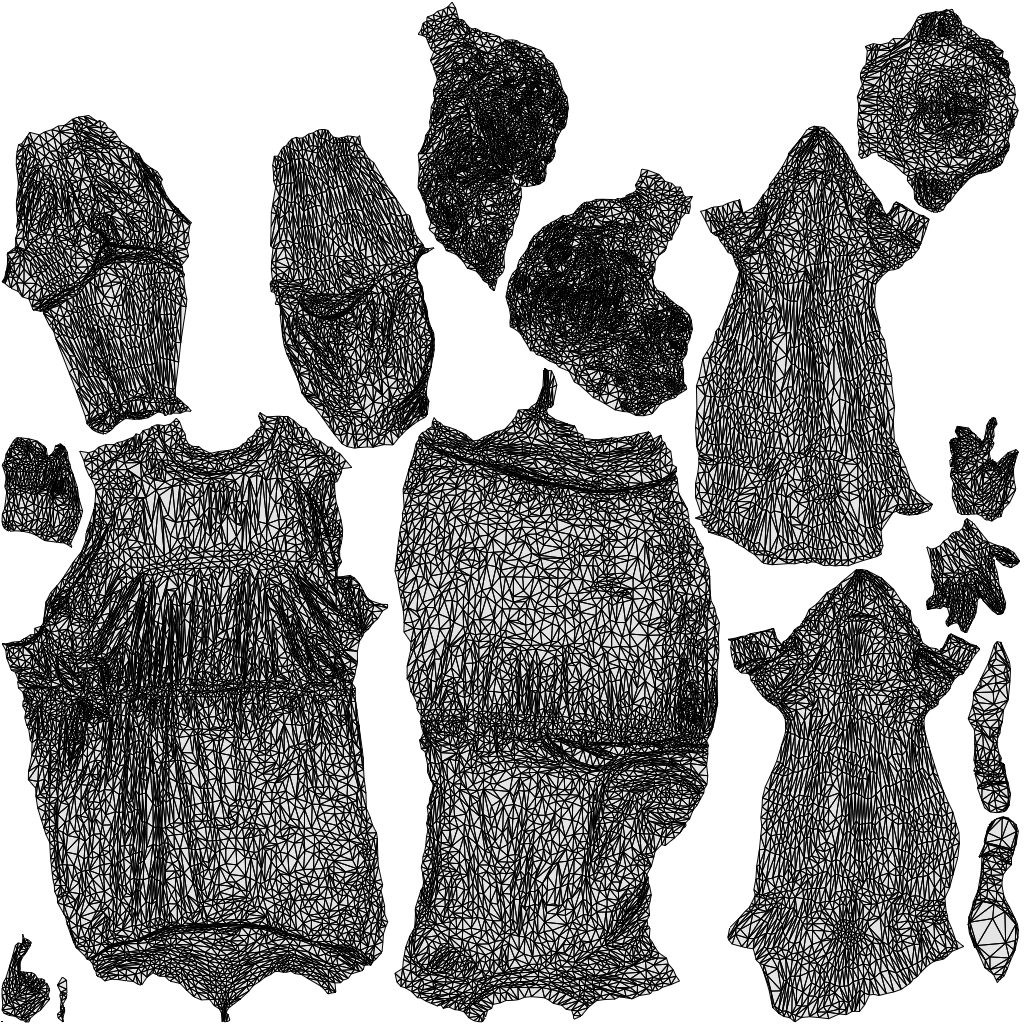 3D people model woman casual walking, scanned human for 3ds Max rendering, wireframe top-down view