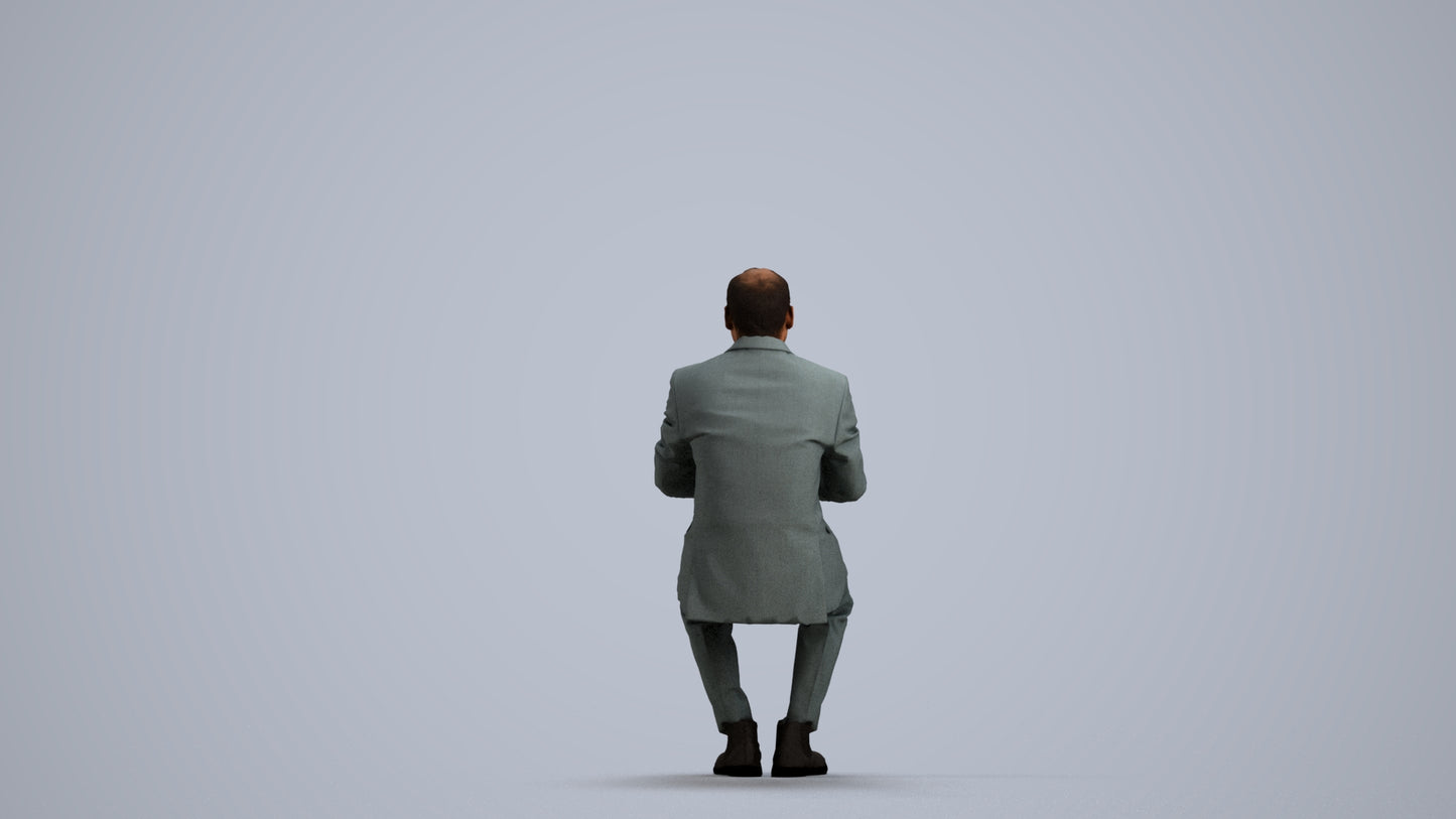 realistic 3D people man business, render-ready for V-Ray and Corona, FBX OBJ, front view render
