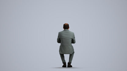 realistic 3D people man business, render-ready for V-Ray and Corona, FBX OBJ, front view render