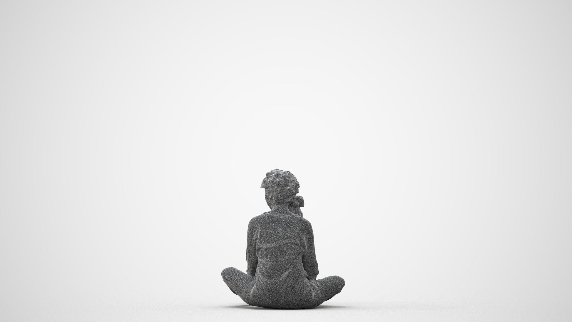 realistic 3D girl casual kids, scanned archviz people for Blender and 3ds Max, square thumbnail