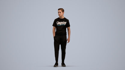 photogrammetry 3D boy casual kids, realistic human model archviz FBX, standing pose render