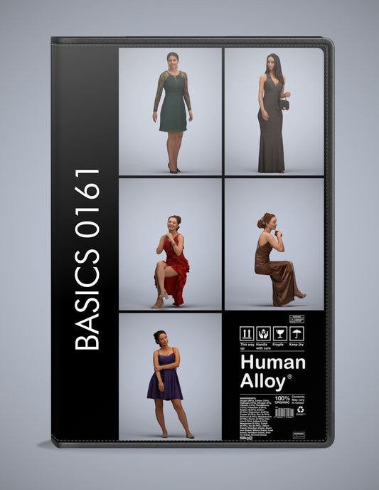 realistic 3D people formalaffairs set, 5 render-ready models for V-Ray and Corona