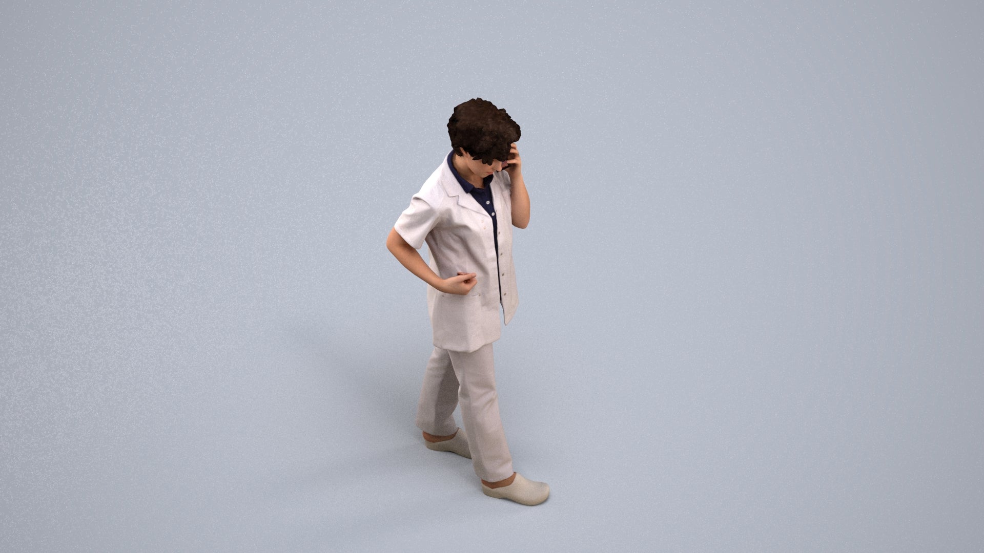 photogrammetry 3D woman medical, realistic human model archviz FBX, back view render
