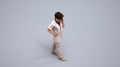 photogrammetry 3D woman medical, realistic human model archviz FBX, back view render