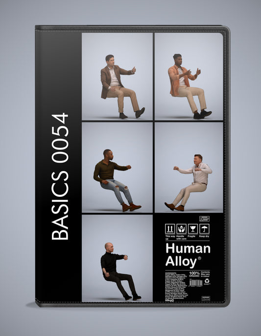 scanned 3D people driving collection, 7 photogrammetry models for Enscape and V-Ray