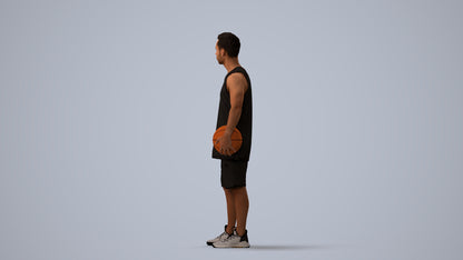 realistic 3D people man sport, render-ready for V-Ray and Corona, FBX OBJ, three-quarter view render