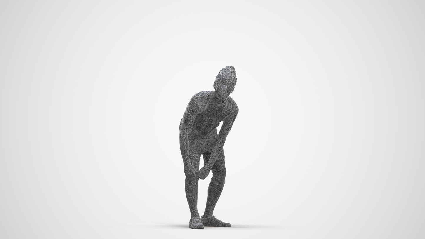 realistic 3D man sport, scanned archviz people for Blender and 3ds Max, three-quarter front view render