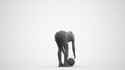 scanned 3D woman sport, photogrammetry people for Enscape and V-Ray, wireframe front view