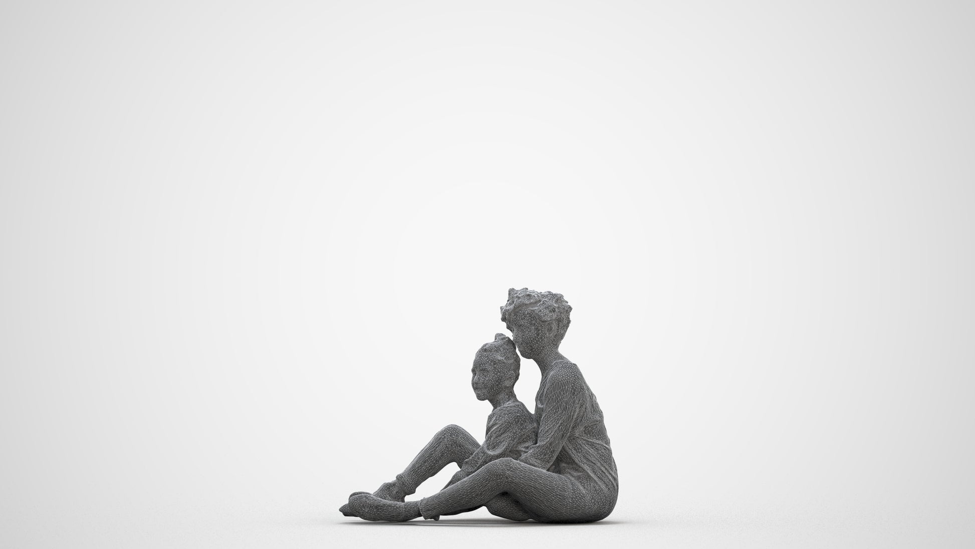 realistic 3D girl casual kids, scanned archviz people for Blender and 3ds Max, three-quarter front view render