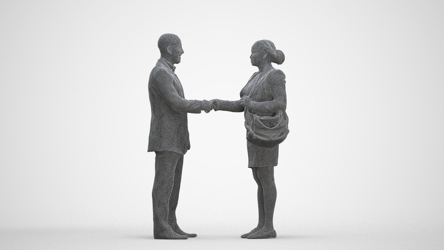 realistic 3D people man business, render-ready for V-Ray and Corona, FBX OBJ, three-quarter front view render
