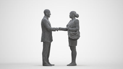 realistic 3D people man business, render-ready for V-Ray and Corona, FBX OBJ, three-quarter front view render