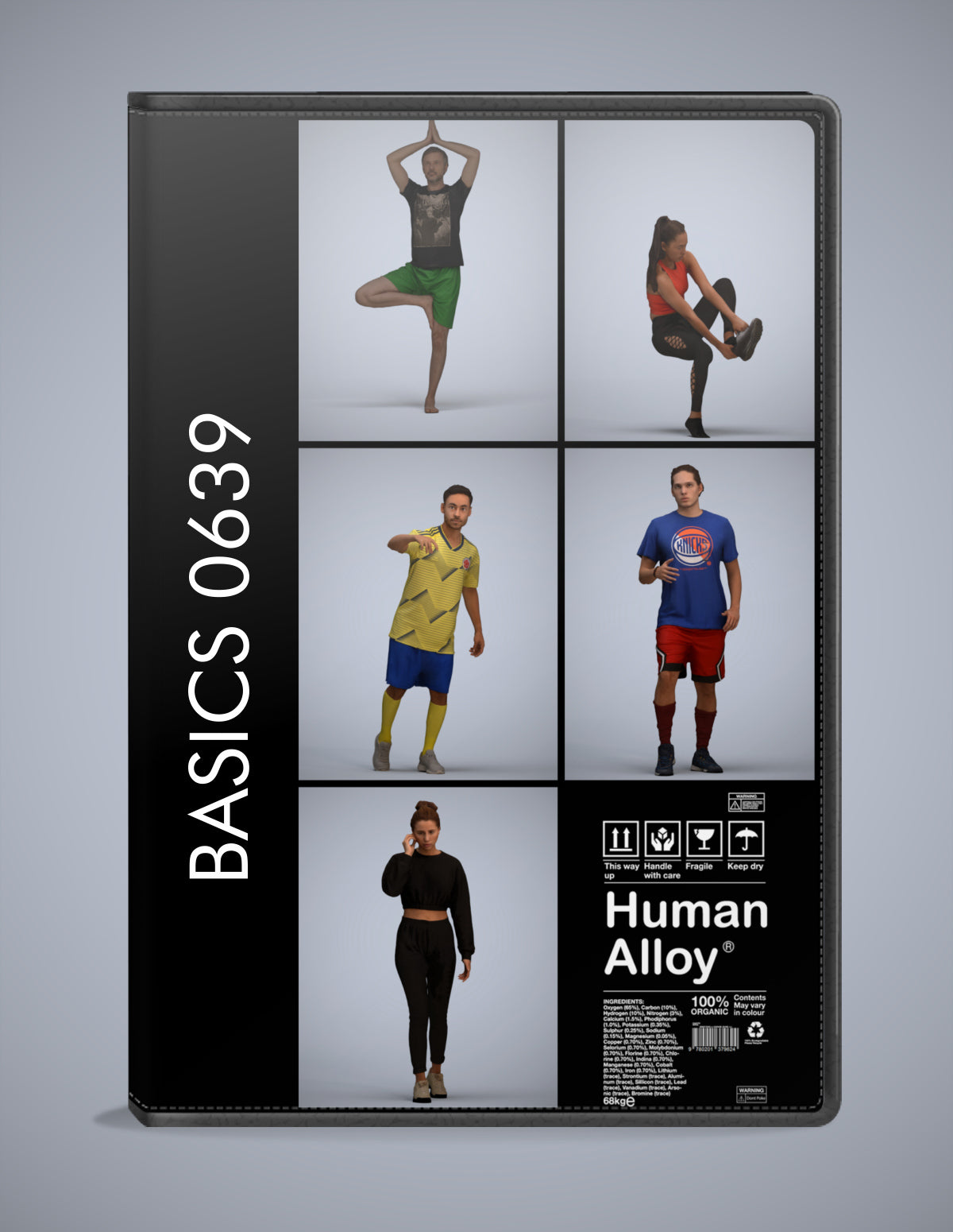 realistic 3D humans sport pack, 5 archviz people FBX OBJ for Blender