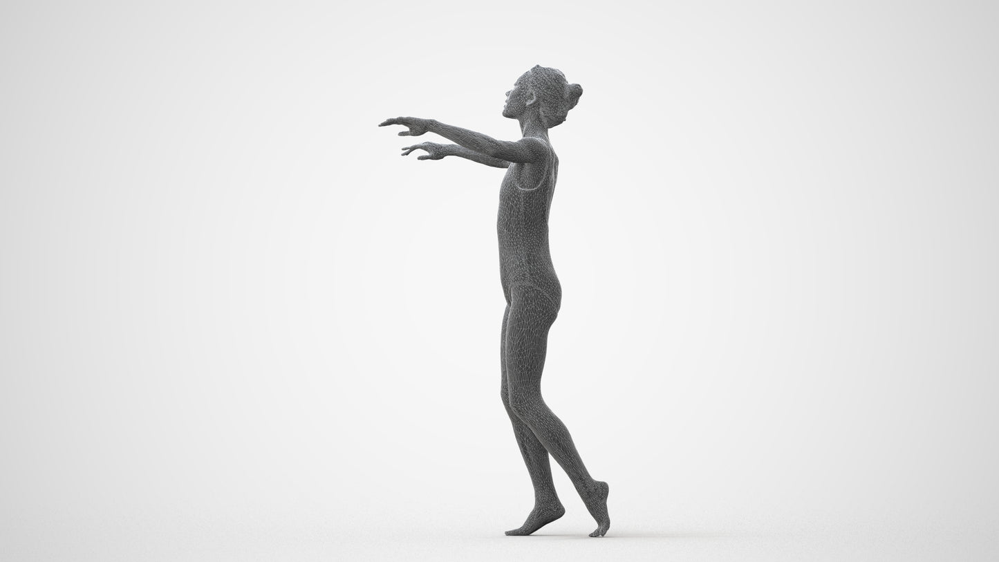 3D scanned woman pool, photorealistic archviz people for Enscape and SketchUp, square thumbnail
