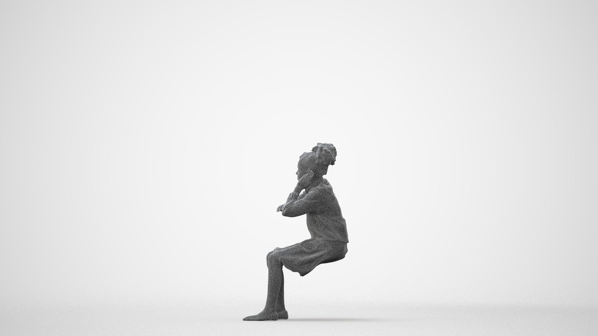 realistic 3D human girl kids, archviz people FBX OBJ for Blender, square thumbnail