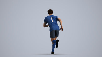 3D people model man sport, scanned human for 3ds Max rendering, front view render