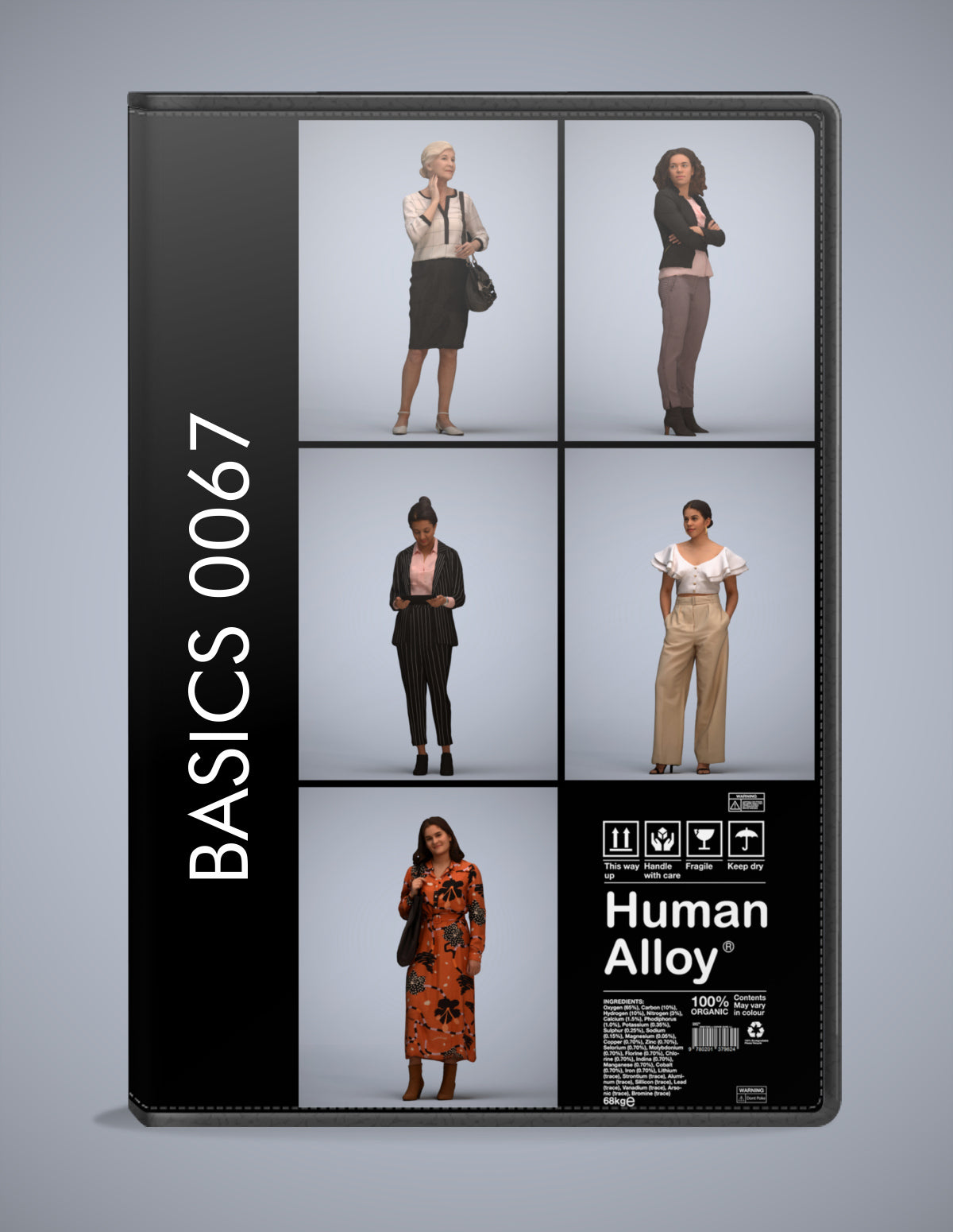 5 3D scanned people standing, photorealistic archviz pack for Enscape and SketchUp