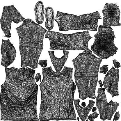 scanned 3D man sport, photogrammetry people for Enscape and V-Ray, wireframe top-down view