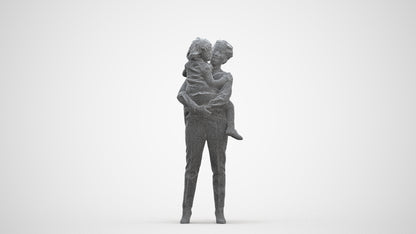realistic 3D people girl casual kids, render-ready for V-Ray and Corona, FBX OBJ, three-quarter front view render