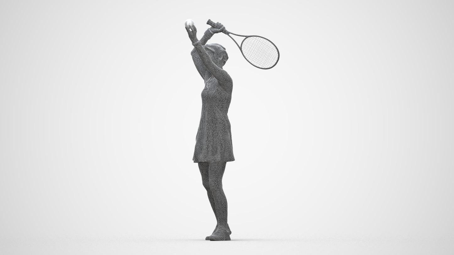 scanned 3D woman sport, photogrammetry people for Enscape and V-Ray, wireframe back view