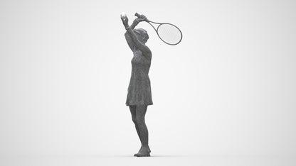 scanned 3D woman sport, photogrammetry people for Enscape and V-Ray, wireframe back view