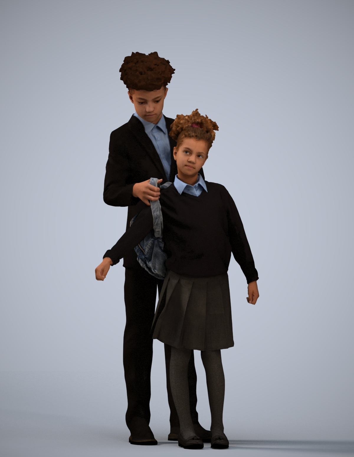 photogrammetry 3D girl kids, realistic human model archviz FBX
