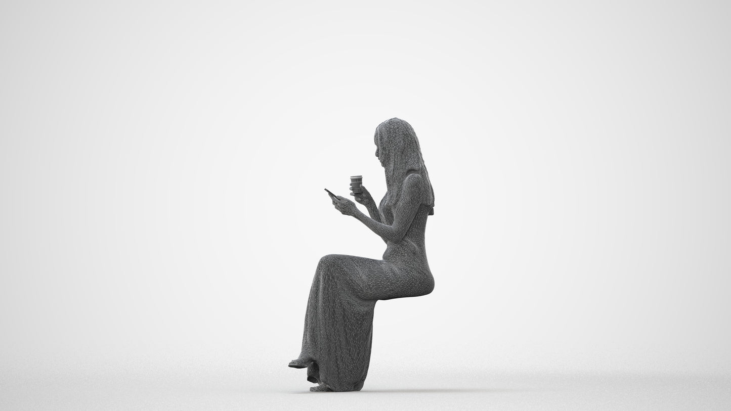 realistic 3D human woman formal formalaffairs, archviz people FBX OBJ for Blender, square thumbnail