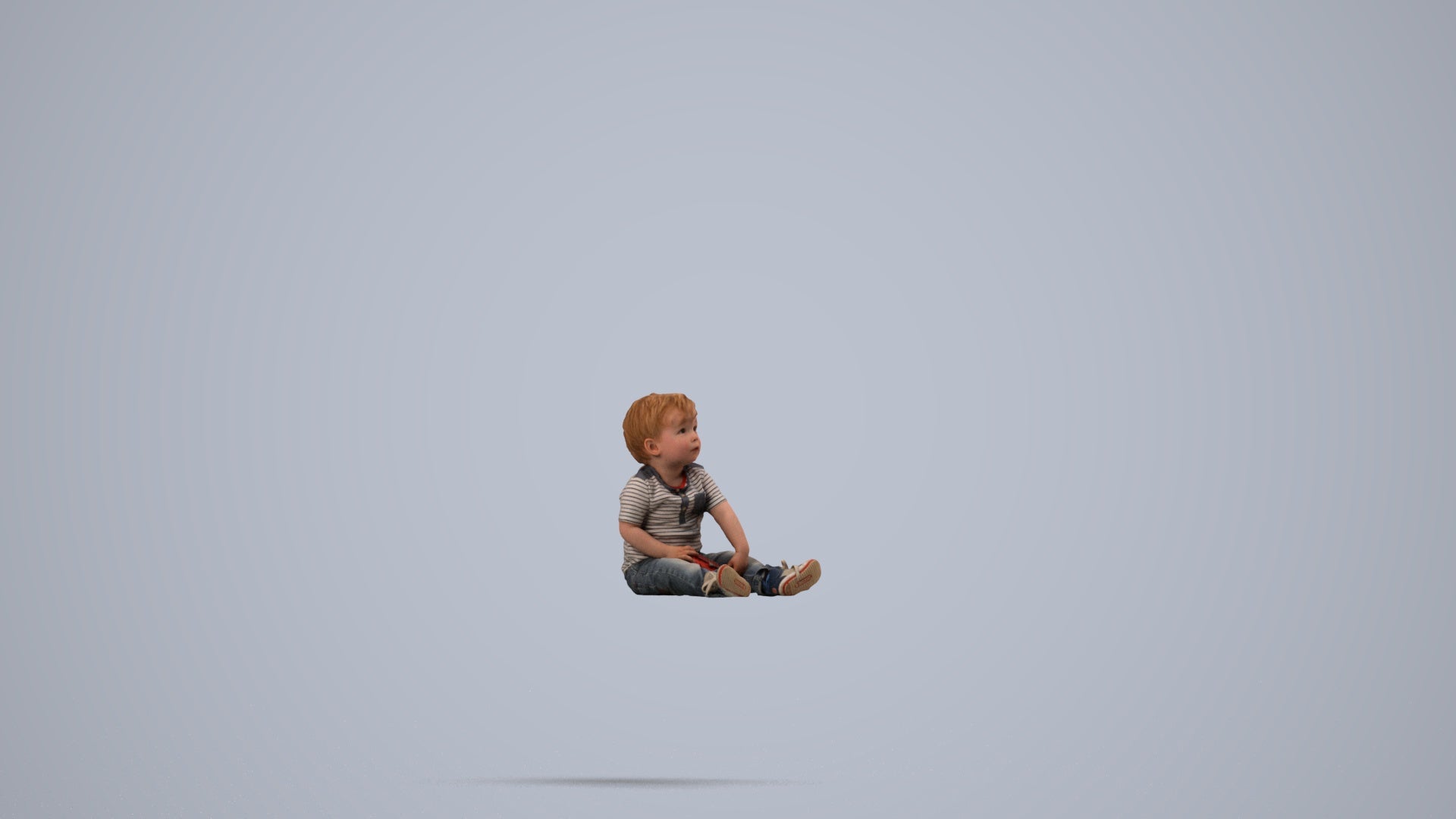 photogrammetry 3D boy casual kids, realistic human model archviz FBX, side view render