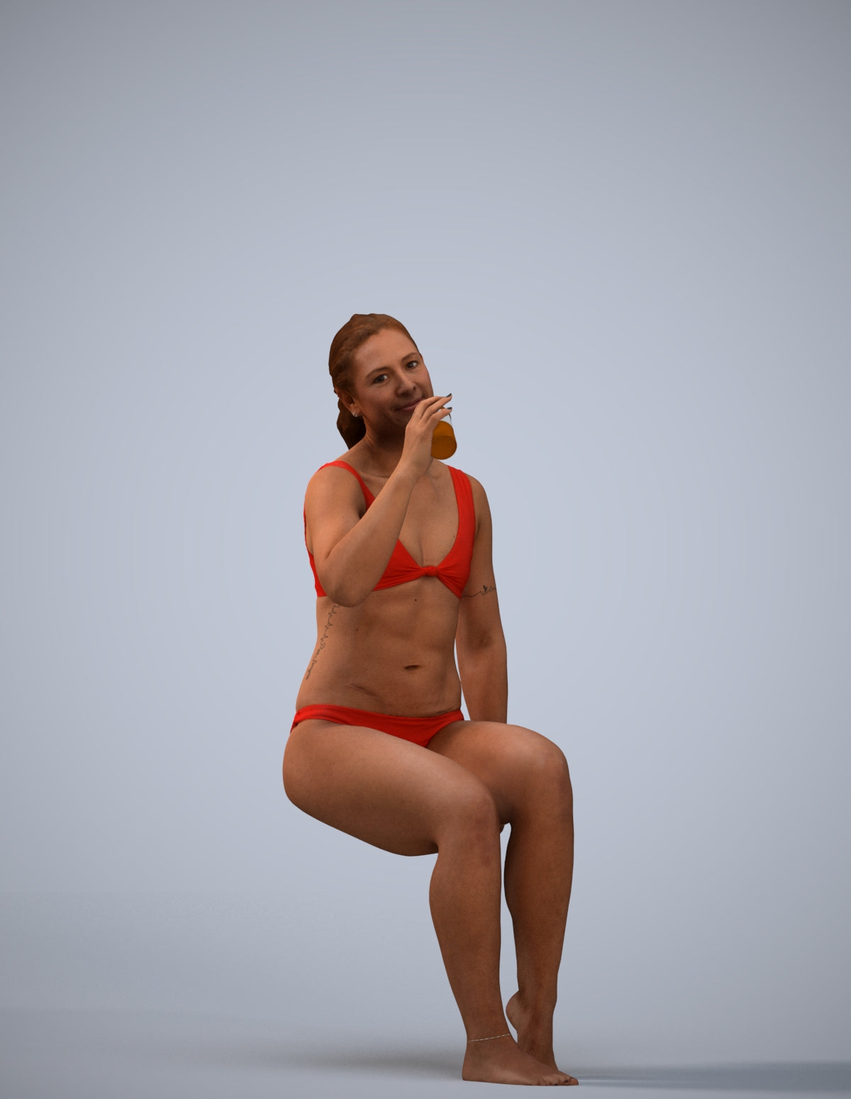 realistic 3D woman mix, scanned archviz people for Blender and 3ds Max