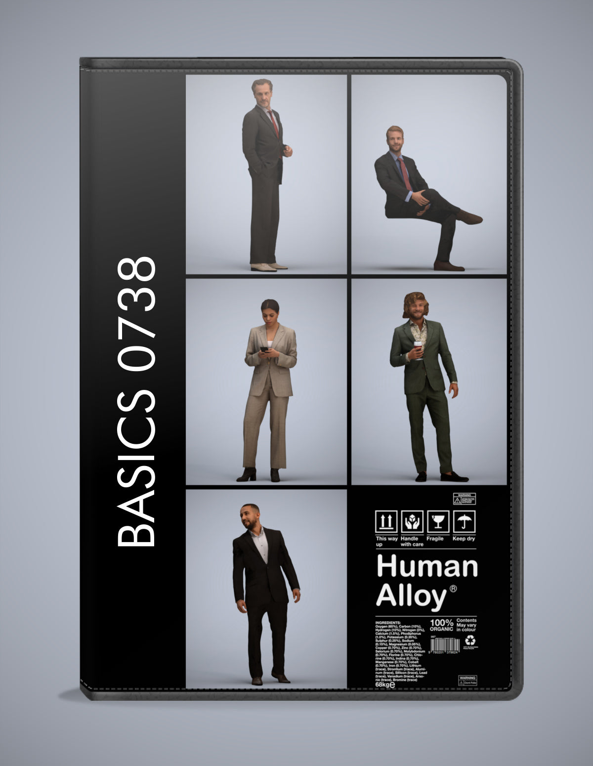 3D people models business bundle, 5 scanned humans for 3ds Max rendering
