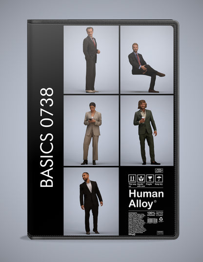 3D people models business bundle, 5 scanned humans for 3ds Max rendering
