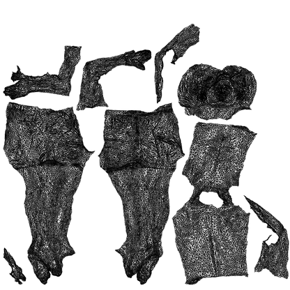 realistic 3D man pool, scanned archviz people for Blender and 3ds Max, wireframe top-down view