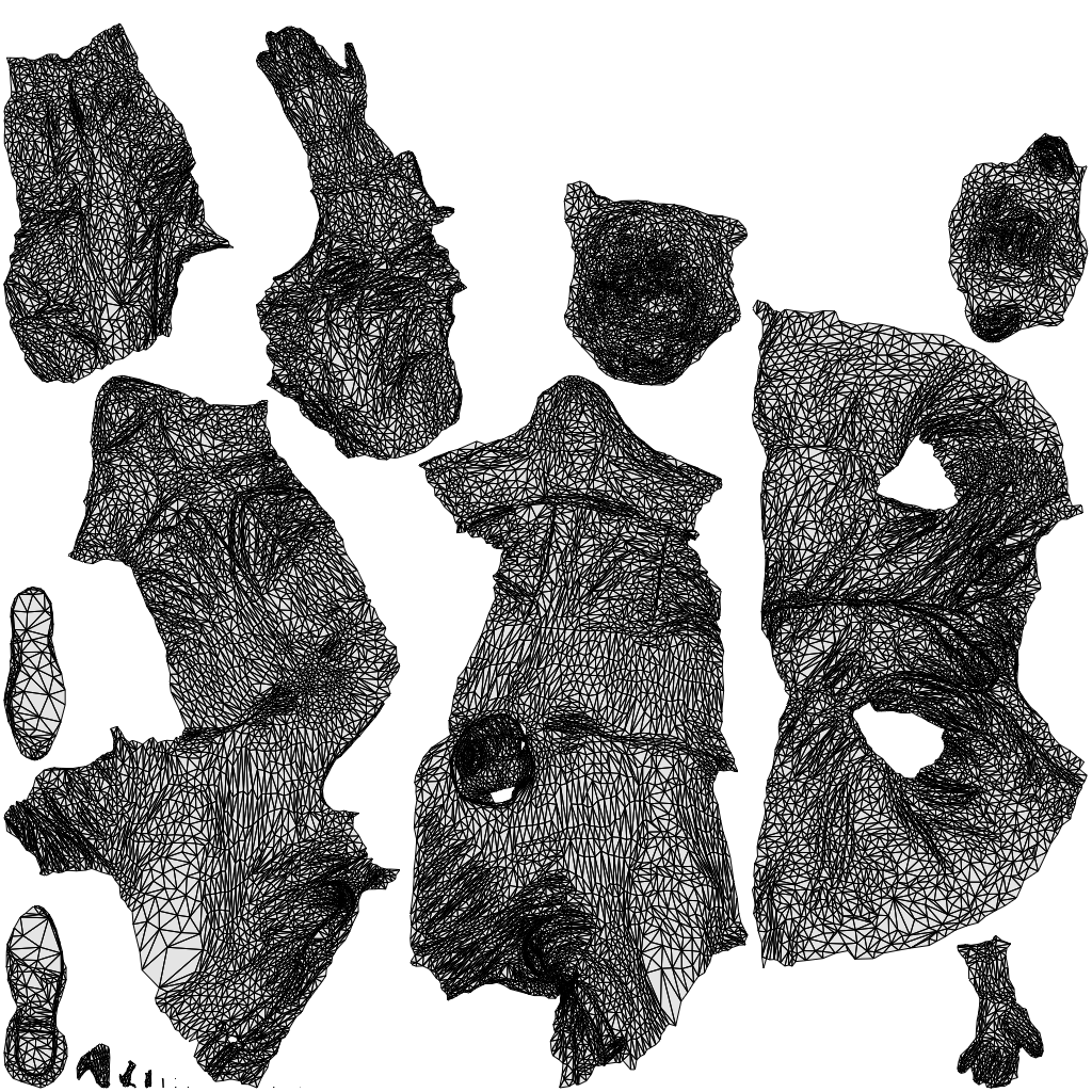 3D people model man casual sitting, scanned human for 3ds Max rendering, wireframe top-down view