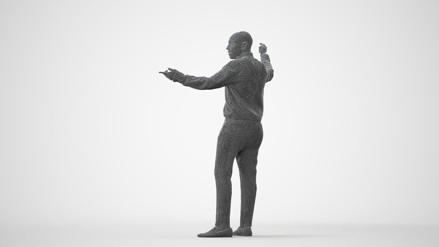 realistic 3D man business, scanned archviz people for Blender and 3ds Max, square thumbnail