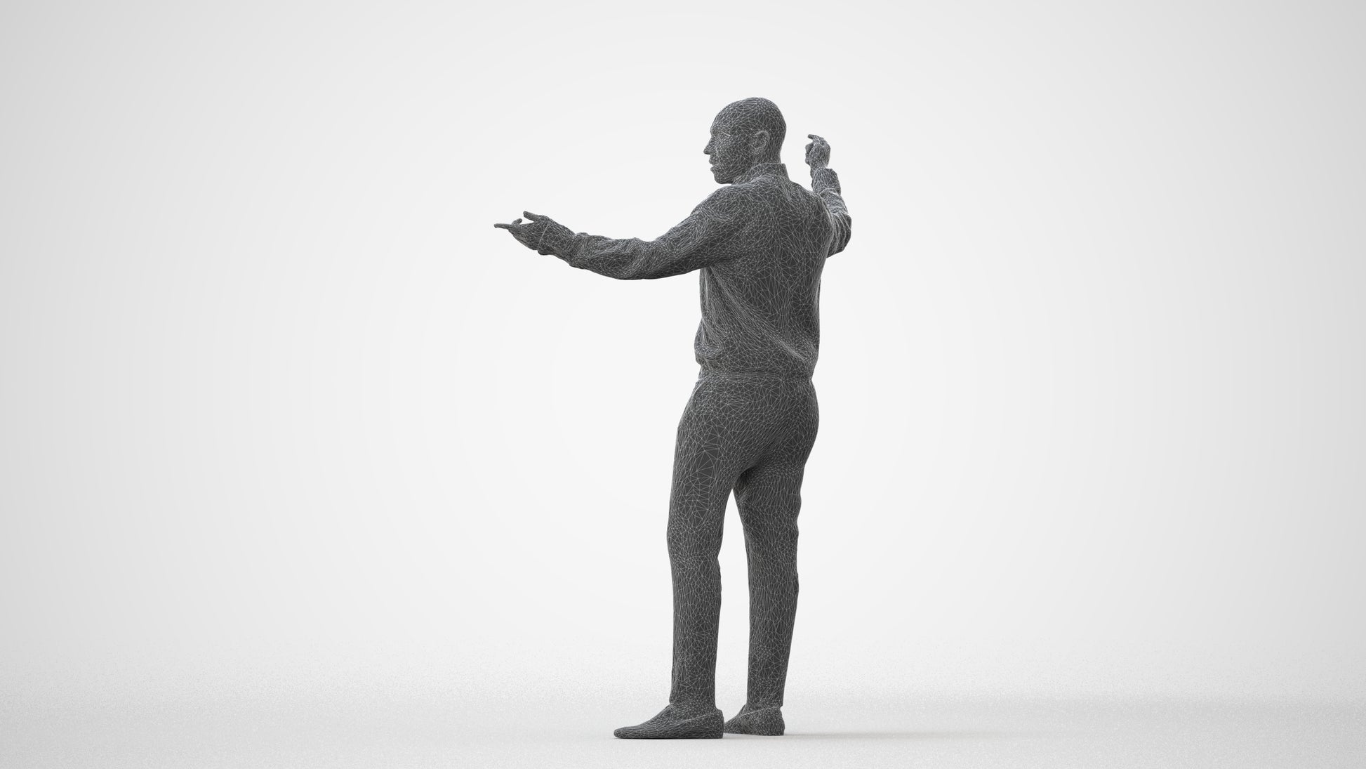 realistic 3D man business, scanned archviz people for Blender and 3ds Max, square thumbnail