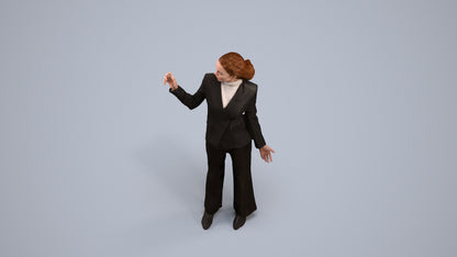 realistic 3D woman business, scanned archviz people for Blender and 3ds Max, back view render
