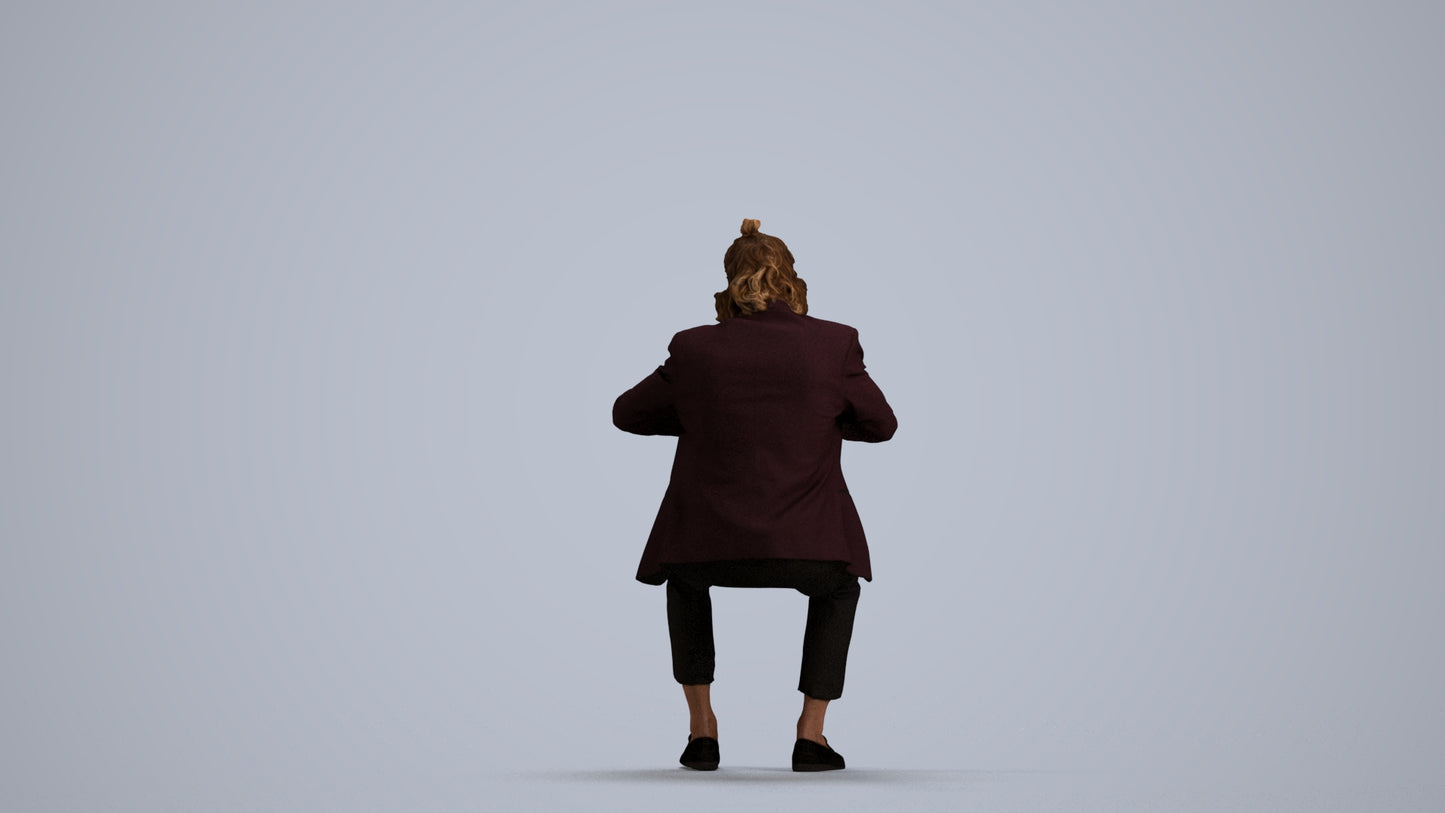 3D scanned man formalaffairs casual, photorealistic archviz people for Enscape and SketchUp, front view render