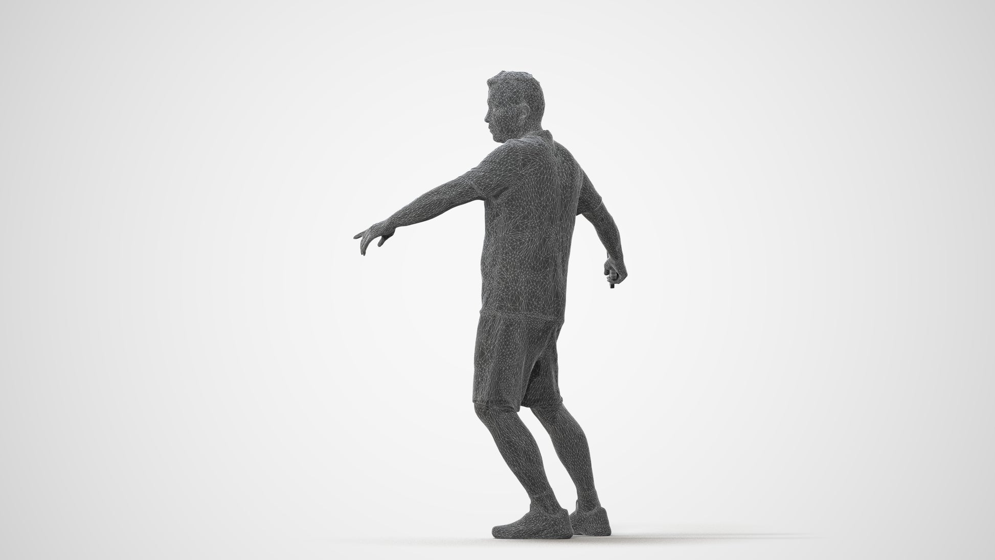 photogrammetry 3D man sport, realistic human model archviz FBX, square thumbnail