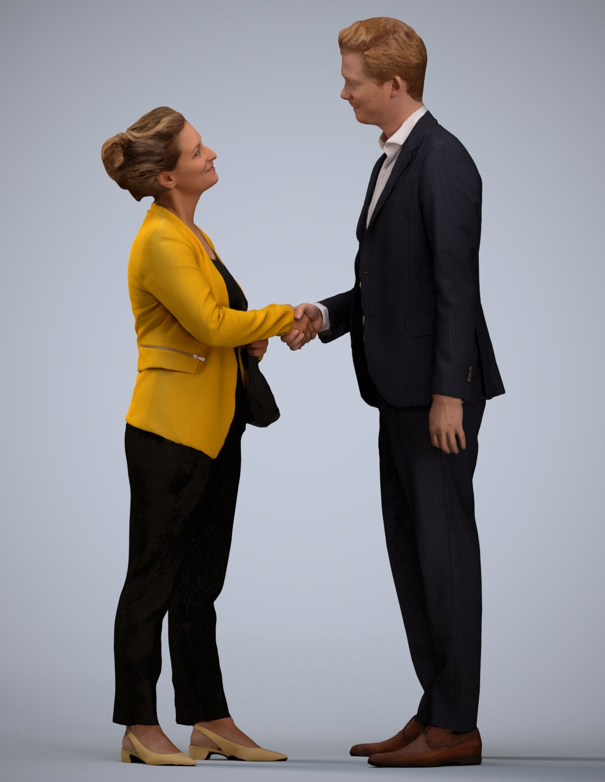 realistic 3D people woman business, render-ready for V-Ray and Corona, FBX OBJ