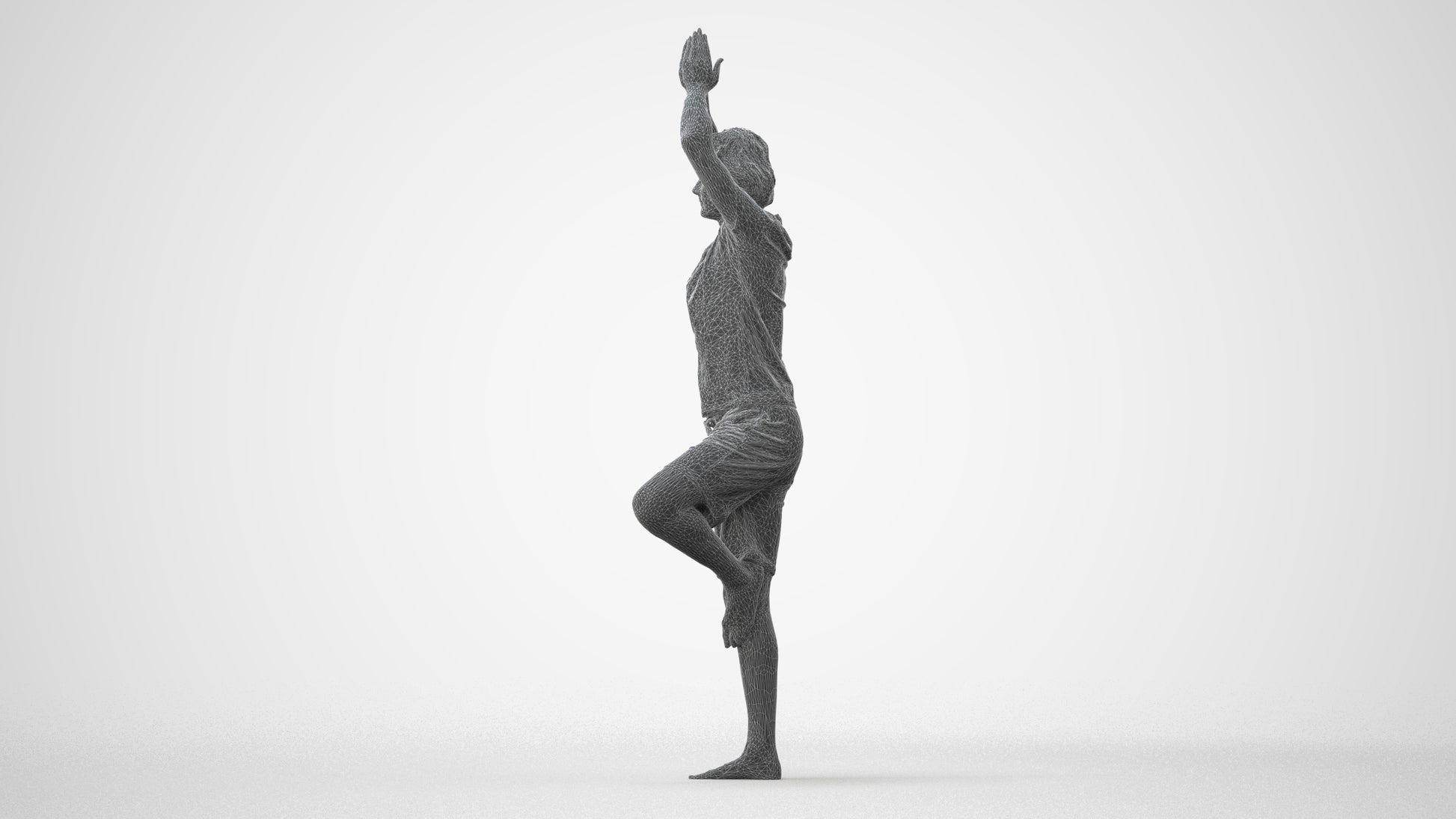 realistic 3D man casual sport, scanned archviz people for Blender and 3ds Max, square thumbnail