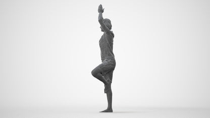 realistic 3D man casual sport, scanned archviz people for Blender and 3ds Max, square thumbnail