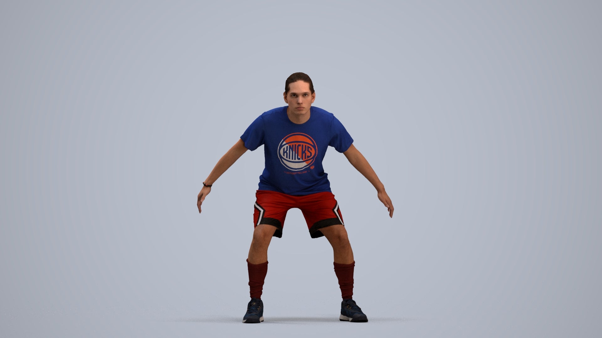 scanned 3D man sport, photogrammetry people for Enscape and V-Ray, standing pose render