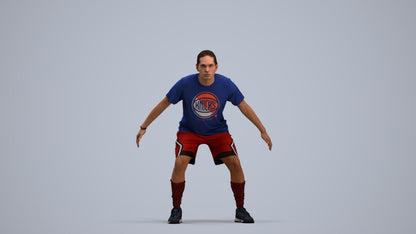 scanned 3D man sport, photogrammetry people for Enscape and V-Ray, standing pose render
