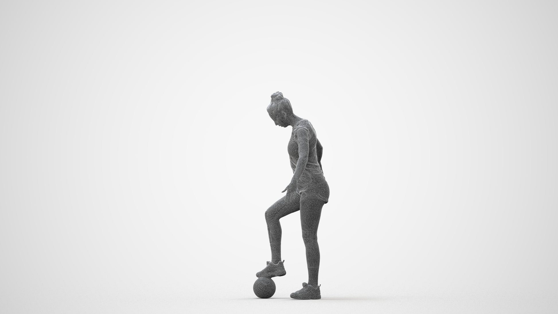 photogrammetry 3D woman sport, realistic human model archviz FBX, square thumbnail