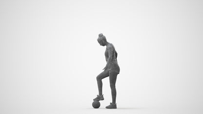 photogrammetry 3D woman sport, realistic human model archviz FBX, square thumbnail