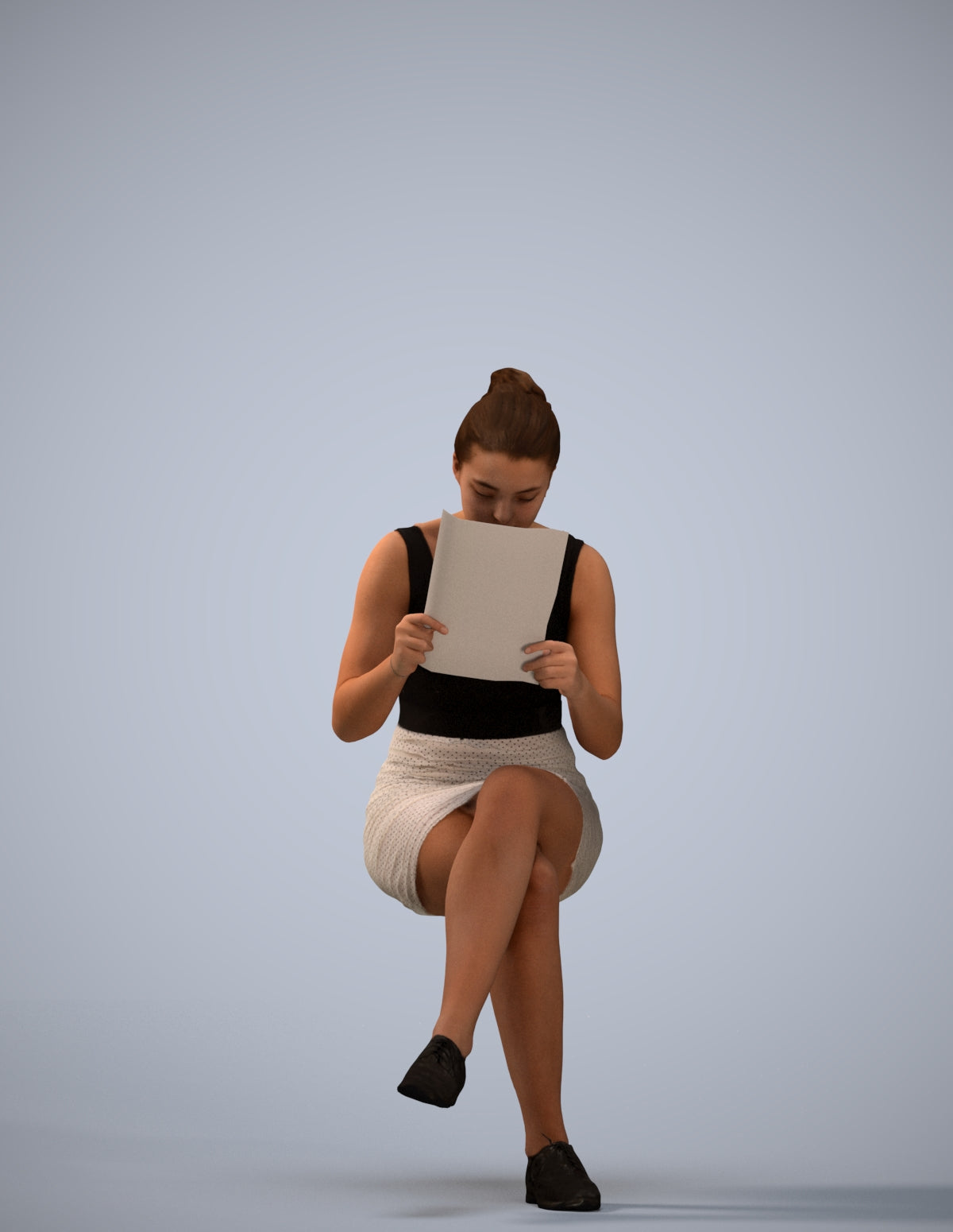 realistic 3D people girl casual kids, render-ready for V-Ray and Corona, FBX OBJ