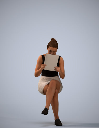 realistic 3D people girl casual kids, render-ready for V-Ray and Corona, FBX OBJ